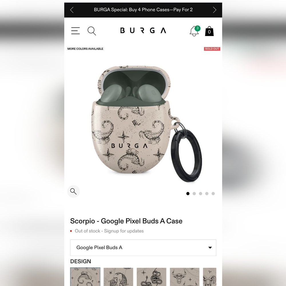 Burga Zodiac AirPods Case with Keychain